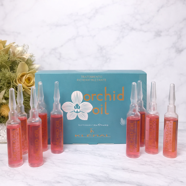 Ампулы с маслом орхидеи и кератином для укрепления и питания волос Kleral System Orchid Oil Keratin 10 мл - Фото 1 Ампулы с маслом орхидеи и кератином для укрепления и питания волос Kleral System Orchid Oil Keratin 10 мл - изображение 1