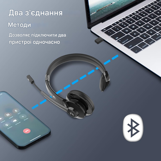 Бездротова гарнітура Earbay, Bluetooth-гарнітура, бездротова гарнітура з мікрофоном - Фото 6 Бездротова гарнітура Earbay, Bluetooth-гарнітура, бездротова гарнітура з мікрофоном - зображення 6