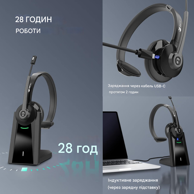 Бездротова гарнітура Earbay, Bluetooth-гарнітура, бездротова гарнітура з мікрофоном - Фото 8 Бездротова гарнітура Earbay, Bluetooth-гарнітура, бездротова гарнітура з мікрофоном - зображення 8