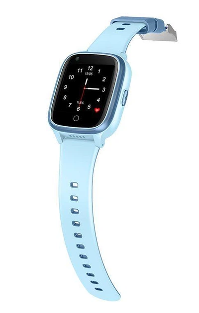 Часы телефон для детей Lemfo M93S с GPS трекером, 4G, SIM-картой, пульсометром, датчиком снятия с руки, 4 ГБ памяти, камерой и видеозвонками Синий - изображение 4