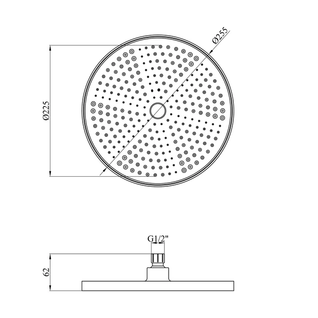 Лейка для верхнего душа Kroner Element 2801532901Z-0101 - изображение 2