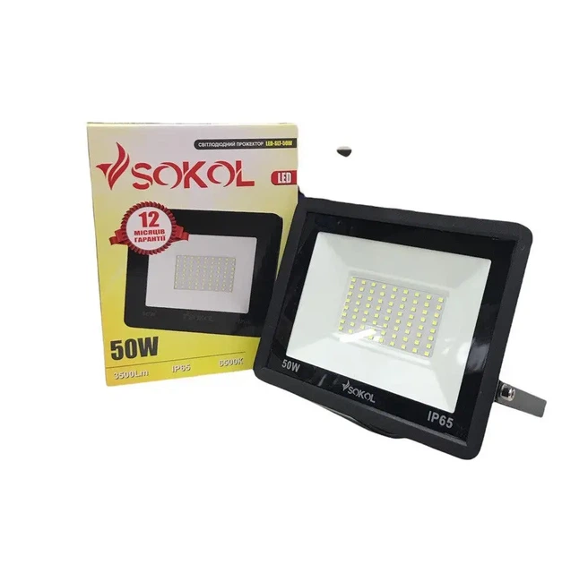 Прожектор уличный LED-SLТ 50w 220В 4500lm 6500K Sokol - изображение 3