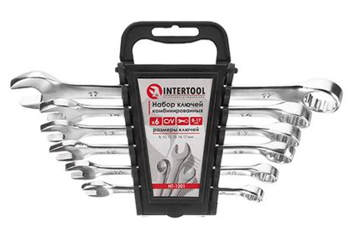 Набор рожково-накидных ключей Intertool 6 шт. (8-17 мм) Storm (HT-1201) - Фото 1 Набор рожково-накидных ключей Intertool 6 шт. (8-17 мм) Storm (HT-1201) - изображение 1