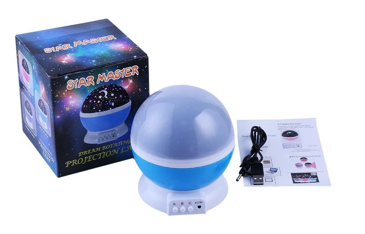 Ночник-проектор звездного неба вращающийся Star master Dream Rotating Projection Lamp - изображение 2