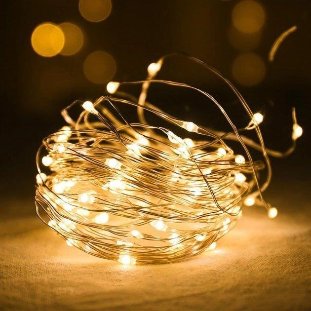 Гирлянда светодиодная 20 м 200 LED для дома теплый белый LS-593 - изображение 2