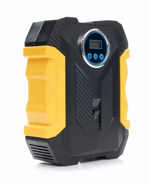 Автомобильный компрессор Kraft Dele KD1487 12V 140 Вт 40 л мин с манометром LED дисплеем автоматическим отключением и набором насадок - изображение 6
