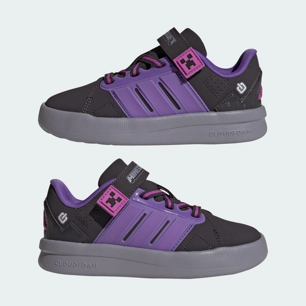 Детские кроссовки ADIDAS MINECRAFT LIGHTORAMA COURT CHILDREN adidas KI9113 (31 EUR) черный (4068819241348) - изображение 8