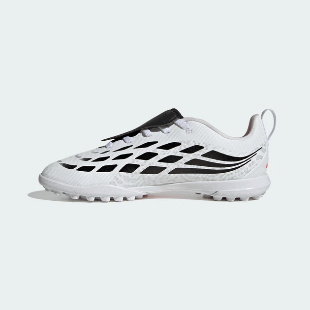 Детские бутсы PREDATOR CLUB Fold-Over Tongue Elastic Laces Turf Football Kids adidas IH2087 (37 1/3 EUR) белый (4069987747434) - изображение 7