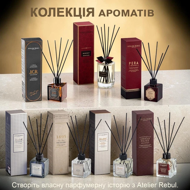 Аромадифузор для дому з ефірною олією тростинними паличками гранат лимон кориця малина гвоздика пачулі освіжувач ароматизатор повітря для кімнати спальні квартири офісу 200 мл Atelier Rebul Bereket Прозорий 160_10_0_1 - зображення 8