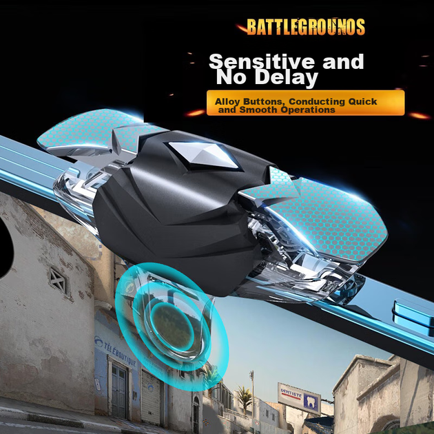 Игровой контроллер Stiger PUBG Delta, плечевая клавиатура, автоматический четырехпальцевый триггер, для мобильных игр, совместим с Apple - изображение 5