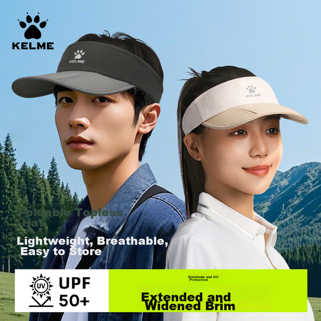 Летняя солнцезащитная кепка KELME, унисекс, с открытым верхом, складная, для бега, легкая, дышащая, спортивная, для активного отдыха, быстросохнущая, защита от солнца. - изображение 5