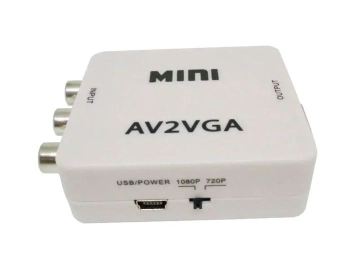 Конвертер адаптер с AV RCA тюльпаны на VGA питание и аудио AV2VGA - Фото 2 Конвертер адаптер с AV RCA тюльпаны на VGA питание и аудио AV2VGA - изображение 2