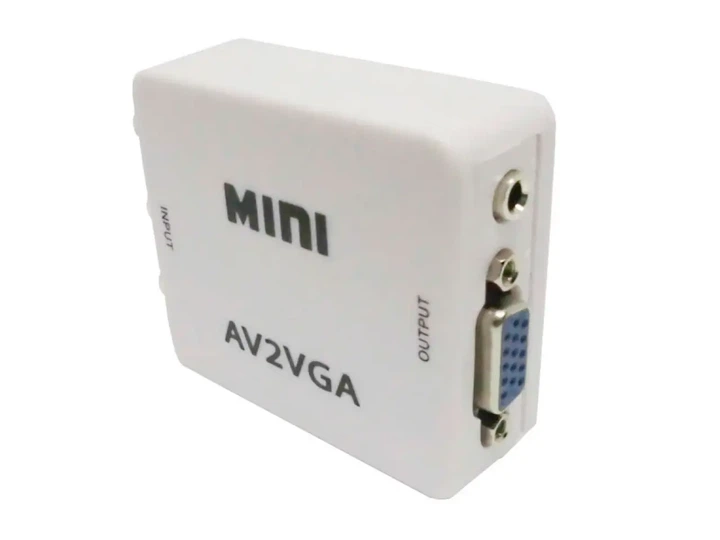 Конвертер адаптер с AV RCA тюльпаны на VGA питание и аудио AV2VGA - Фото 3 Конвертер адаптер с AV RCA тюльпаны на VGA питание и аудио AV2VGA - изображение 3