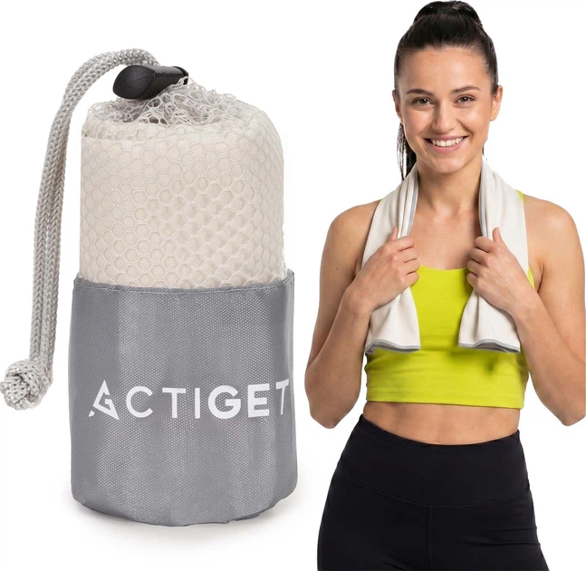 Полотенце микрофибра Actiget Спортивное 80 x 40 см Бежевое (ACT0186) - изображение 17