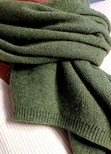 Палантин кашеміровий в'язаний хакі Cashmere 18-18831 - зелений - One size - Фото 5 Палантин кашеміровий в'язаний хакі Cashmere 18-18831 - зелений - One size - изображение 5