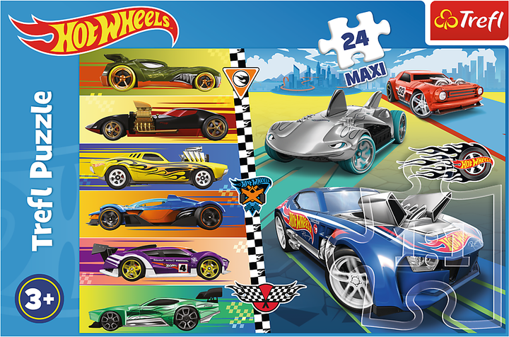 Пазл Trefl Maxi Швидкі машинки Hot Wheels 24 елементи (5900511143621) - зображення 3