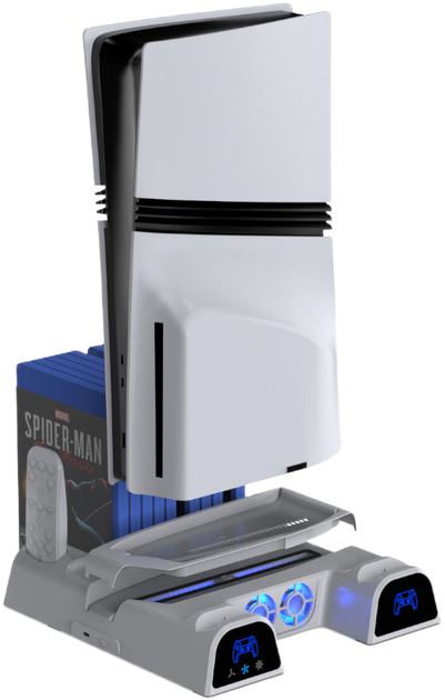 Podstawka chłodząca i ładująca YAXO ARCTIC BREEZE NE do PS5/PS5 Slim/PS5 Pro Alpine White (YGABNECCS01W) - obraz 3