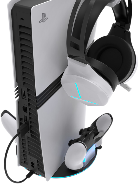 Podstawka ładująca YAXO CYCLONE RAMP NE do PS5/PS5 Slim/PS5 Pro Techno Black (YGCRNECB01B) - obraz 5