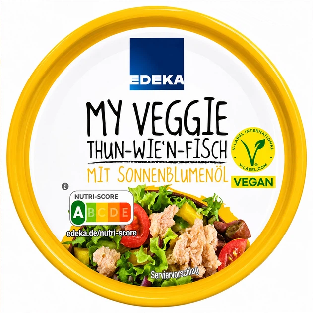 Веганский Тунец в Масле Edeka My Veggie Thun Wie'n-Fish Mit Sonnenblumenol 150 г - изображение 2