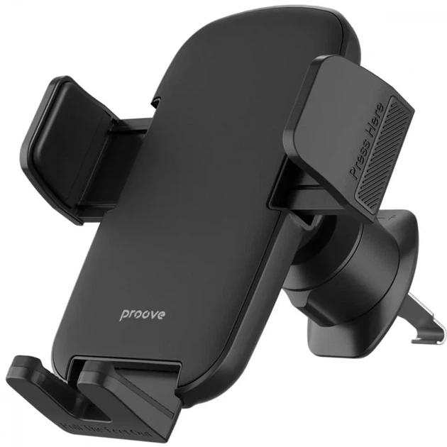 Автотримач для телефону Proove Perfect Pro Air Outlet Car Mount Автомобільний тримач на дефлектор з механічним затискачем, Чорний - Фото 1 Автотримач для телефону Proove Perfect Pro Air Outlet Car Mount Автомобільний тримач на дефлектор з механічним затискачем, Чорний - зображення 1