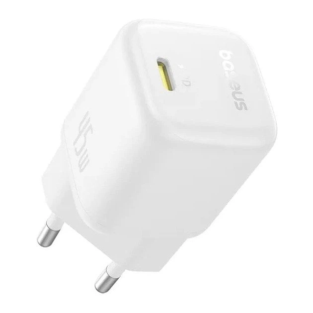 Зарядний пристрій Baseus 45 Вт GaN Type-C Fast Charger Білий (P10176800213-00) - Фото 3 Зарядний пристрій Baseus 45 Вт GaN Type-C Fast Charger Білий (P10176800213-00) - зображення 3