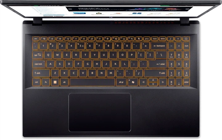 Ноутбук Acer Nitro V 15 AI ANV15-42-R56C /Obsidian Black / 15.6" IPS 165 Гц / AMD Ryzen 7 7445HS / RAM 16 ГБ / SSD 512 ГБ / RTX 4050, 6 ГБ / LAN - Фото 4 Ноутбук Acer Nitro V 15 AI ANV15-42-R56C /Obsidian Black / 15.6" IPS 165 Гц / AMD Ryzen 7 7445HS / RAM 16 ГБ / SSD 512 ГБ / RTX 4050, 6 ГБ / LAN - изображение 4