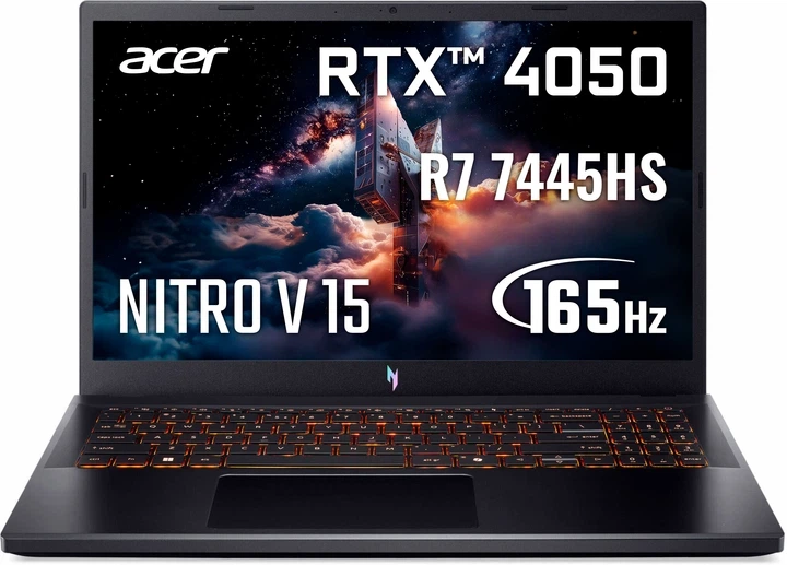 Ноутбук Acer Nitro V 15 AI ANV15-42-R56C /Obsidian Black / 15.6" IPS 165 Гц / AMD Ryzen 7 7445HS / RAM 16 ГБ / SSD 512 ГБ / RTX 4050, 6 ГБ / LAN - Фото 10 Ноутбук Acer Nitro V 15 AI ANV15-42-R56C /Obsidian Black / 15.6" IPS 165 Гц / AMD Ryzen 7 7445HS / RAM 16 ГБ / SSD 512 ГБ / RTX 4050, 6 ГБ / LAN - изображение 10