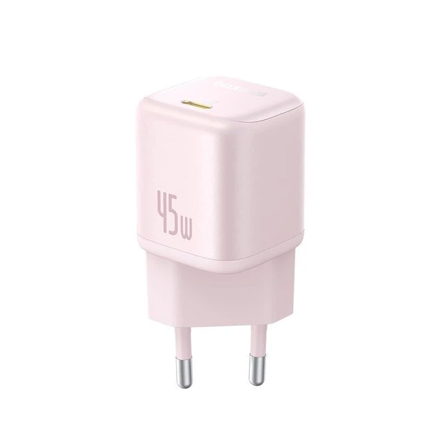 Зарядний пристрій Baseus PicoGo GaN 45 Вт Порт USB-C Швидка зарядка Рожевий (P10176800413-00) - Фото 2 Зарядний пристрій Baseus PicoGo GaN 45 Вт Порт USB-C Швидка зарядка Рожевий (P10176800413-00) - зображення 2