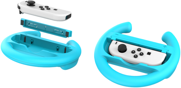 Тримач Кермо Yaxo для Joy-Con Wheels Set на NS/NS2 Inferno Orange/Hydro Blue (YGWSJCH01CM) - зображення 6