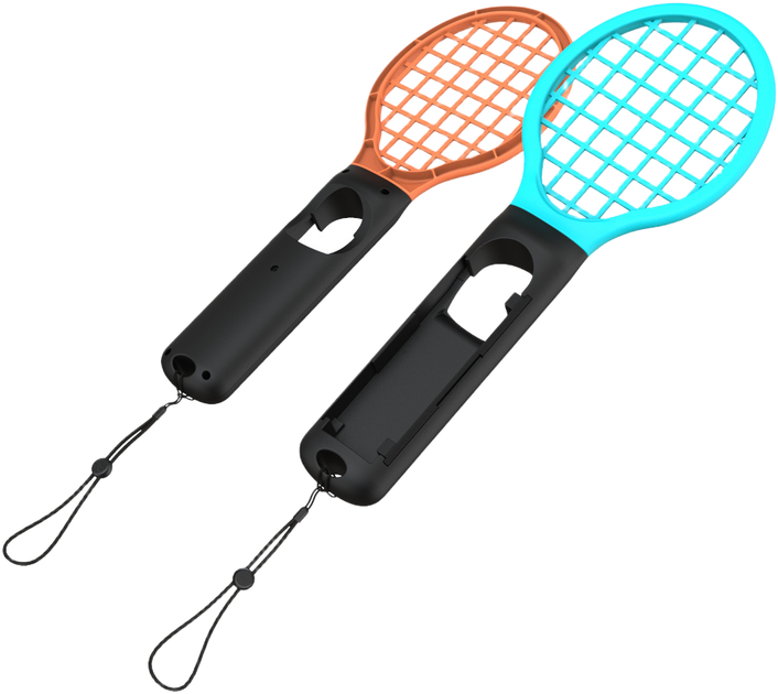 Uchwyt Yaxo na Joy-Con Tennis Pro Set do NS/NS2 Inferno Pomarańczowy/Niebieski (YGTPSJCH01CM) - obraz 3