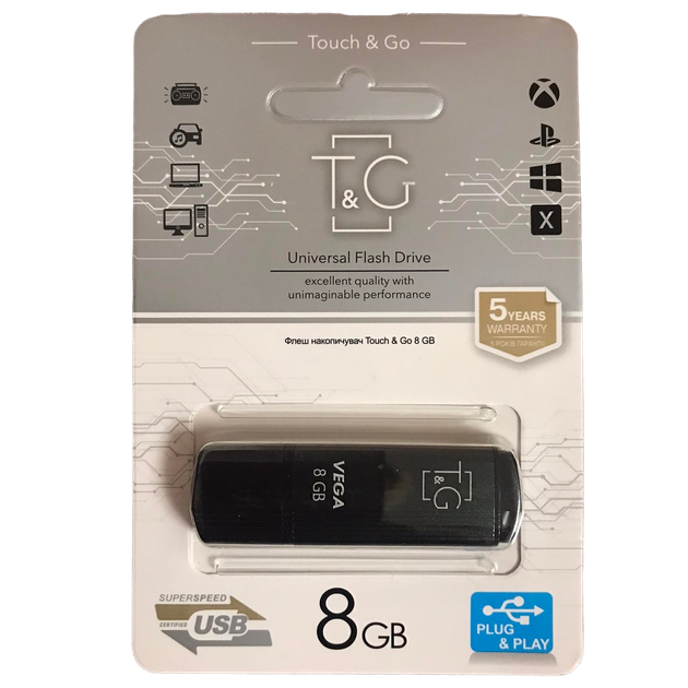 Флешка-накопитель USB Flash на 8GB T&G - Фото 1 Флешка-накопитель USB Flash на 8GB T&G - изображение 1