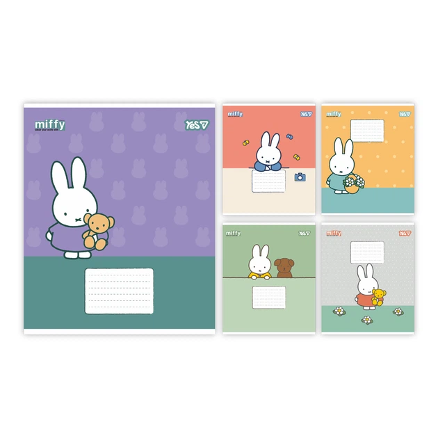Зошит шкільний Yes My Miffy А5 12 аркушів коса лінія (768653) - Фото 1 Зошит шкільний Yes My Miffy А5 12 аркушів коса лінія (768653) - зображення 1