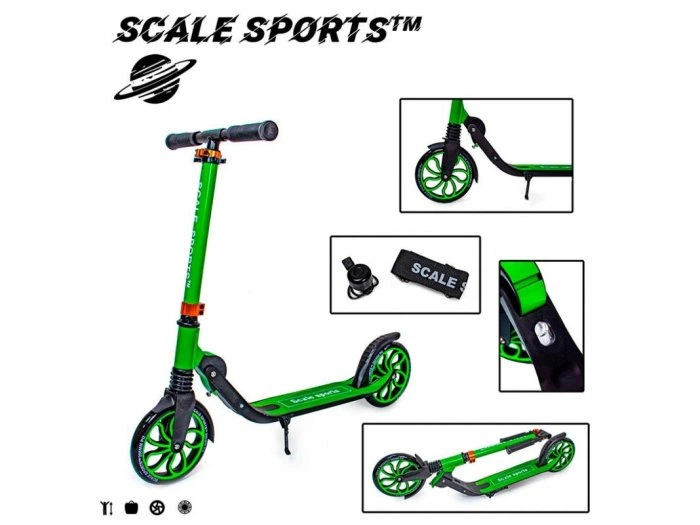 Самокат двухколесный Scale Sports (зеленый), SS-17 - Фото 1 Самокат двухколесный Scale Sports (зеленый), SS-17 - изображение 1