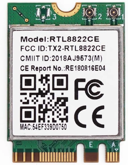 Сетевая карта MediaTek WIFI 5 RTL8822CE Двухдиапазонный адаптер, Bluetooth модуль для ПК / Ноутбука (19531) - изображение 2