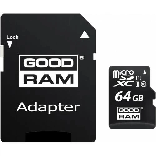 Карта памяти microSDXC, 64Gb, M1AA, Class10 UHS-I U1 Goodram 000349704 - Фото 1 Карта памяти microSDXC, 64Gb, M1AA, Class10 UHS-I U1 Goodram 000349704 - изображение 1