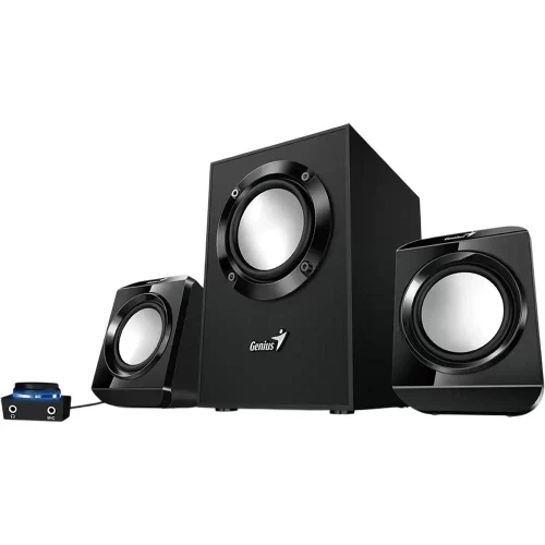 Колонки 2.1 SW-2.1 300 II, Black, 10 Вт (2 x 3.25 Вт + 3.5 Вт) 3.5 мм Genius 000350268 - изображение 2