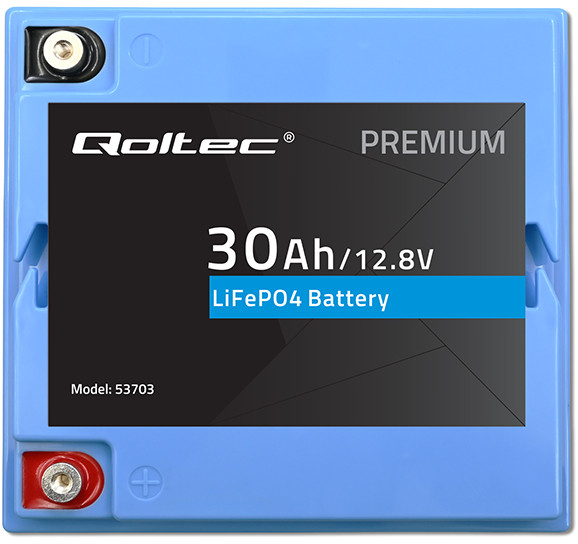 Аккумуляторная батарея Qoltec LiFePO4 Литий-железо-фосфатный 12.8V 30Ah 384Wh BMS 53703 (5901878537030) - изображение 5