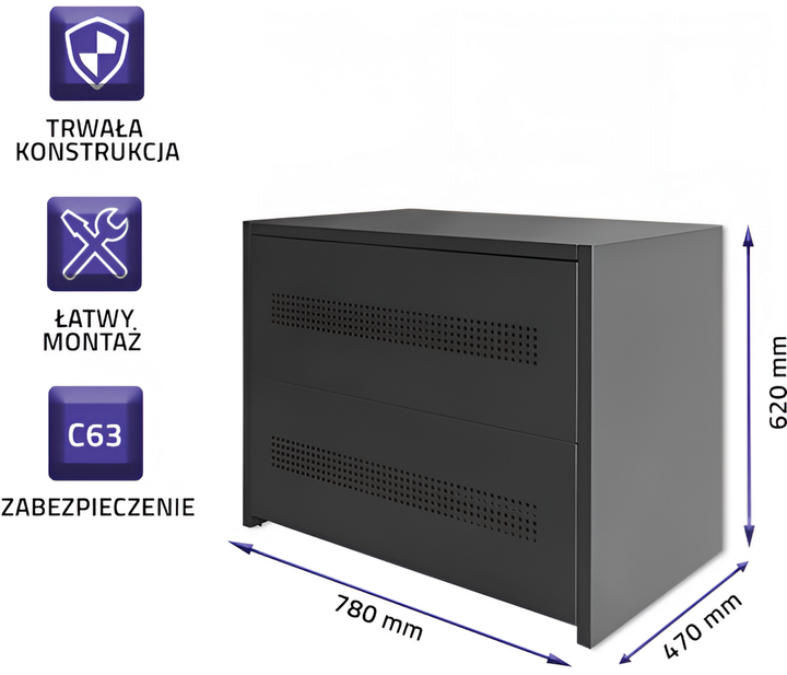 Корпус аккумуляторного модуля Qoltec 12А*ч 12кВт 53958 (5901878539584) - изображение 5