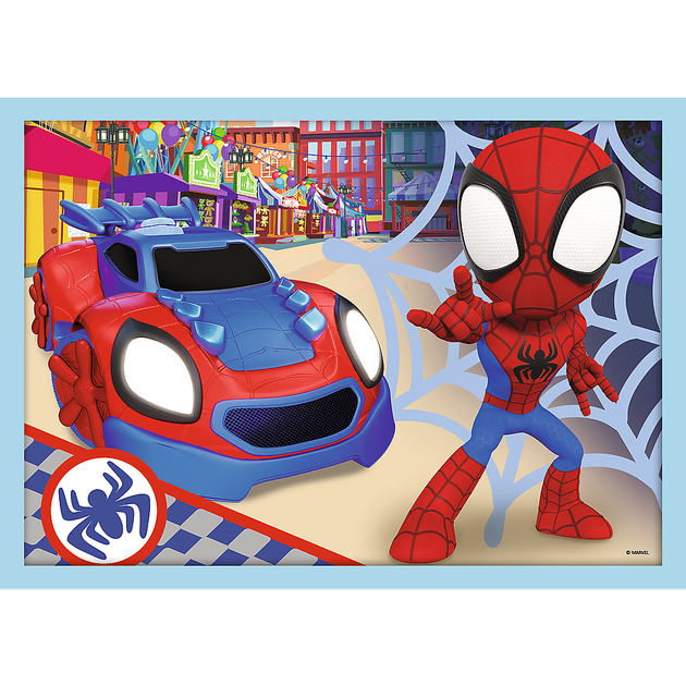 Puzzle Trefl Marvel Ekipa Spiday'a 4 w 1 71 element (5900511346114) - obraz 2
