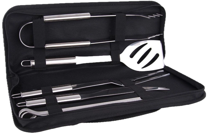 Zestaw przyborów do grilla Orion 141830 stalowy w etui 9 elementów (8592381143015) - Zdjęcie 1 Zestaw przyborów do grilla Orion 141830 stalowy w etui 9 elementów (8592381143015) - obraz 1