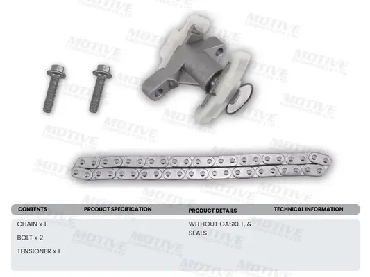 Комплект ГРМ (ланцюг, елементи) MOTIVE TCK211 Land Rover Discovery, Range Rover; Citroen C5, C6; Jaguar XF, XJ; Peugeot 607, 407 0816G9, 084927, 1316113 - изображение 2