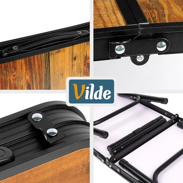Стіл туристичний Vilde 489400 розкладний 2в1 80 x 40 x 33/60 см Коричневий (5900670121645) - Фото 6 Стіл туристичний Vilde 489400 розкладний 2в1 80 x 40 x 33/60 см Коричневий (5900670121645) - зображення 6