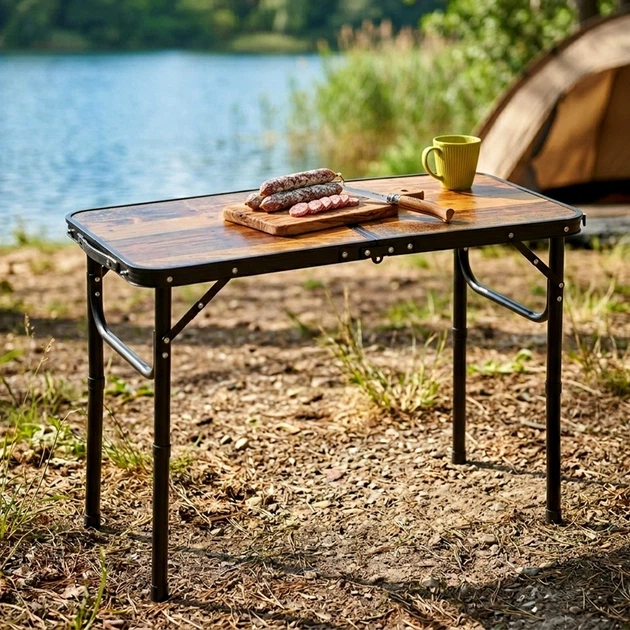 Стіл туристичний Vilde 489400 розкладний 2в1 80 x 40 x 33/60 см Коричневий (5900670121645) - Фото 10 Стіл туристичний Vilde 489400 розкладний 2в1 80 x 40 x 33/60 см Коричневий (5900670121645) - зображення 10
