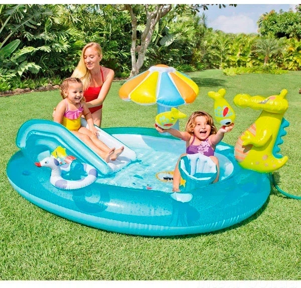 Надувной игровой центр Intex 57165 Аллигатор (203 х 170 х 84 см) - Фото 2 Надувной игровой центр Intex 57165 Аллигатор (203 х 170 х 84 см) - изображение 2