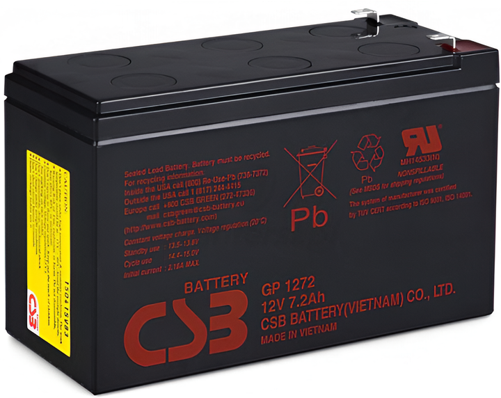 Аккумуляторная батарея CSB 12 В / 7.2 А·год (GP1272F2) - изображение 2