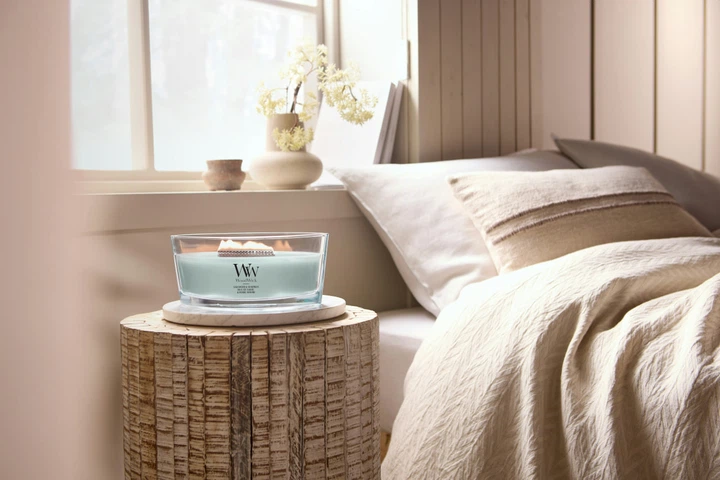 Ароматична свічка Woodwick Ellipse Sagewood & Seagrass 453 г - изображение 3