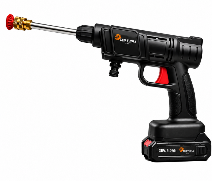 Акумуляторна мийка високого тиску LEO TOOLS 36V + 2 акумулятори - Фото 2 Акумуляторна мийка високого тиску LEO TOOLS 36V + 2 акумулятори - изображение 2