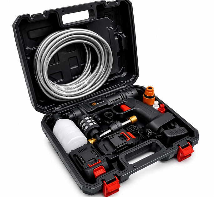Акумуляторна мийка високого тиску LEO TOOLS 36V + 2 акумулятори - Фото 9 Акумуляторна мийка високого тиску LEO TOOLS 36V + 2 акумулятори - изображение 9