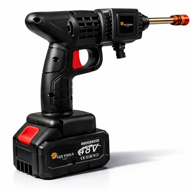 Акумуляторна мийка високого тиску LEO TOOLS 48V + 2 акумулятори - изображение 2