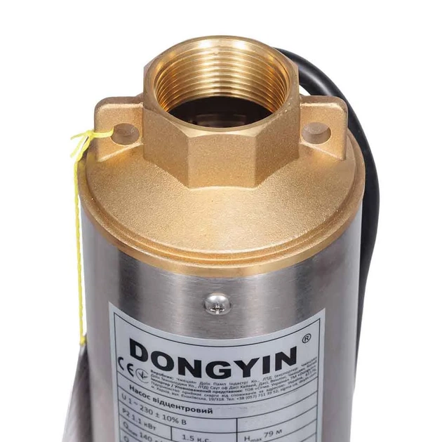 Свердловинний насос DONGYIN 4SDm6/20 2.2 кВт 140 л/хв Ø102 мм нержавіюча сталь - зображення 4